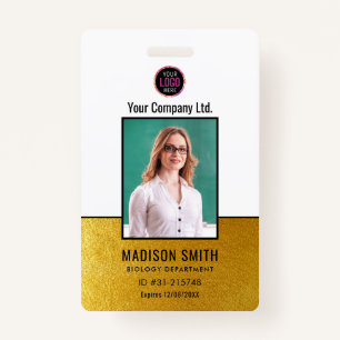 Customized Name and Photo ID Card Badge
