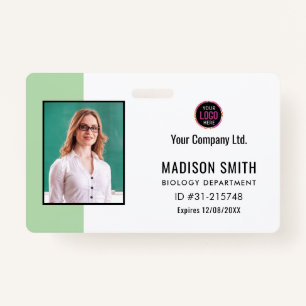Customized Name and Photo ID Card Badge