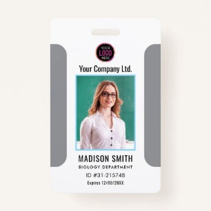 Customized Name and Photo ID Card Badge