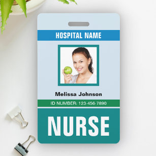 Customized Name and Photo   Nurse ID Card Badge