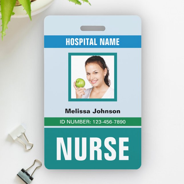 Customized Name and Photo | Nurse ID Card Badge (Creator Uploaded)