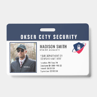Customized Name and Photo | Security ID Card Badge