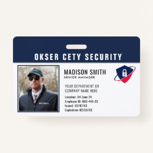 Customized Name and Photo Security ID Card Badge