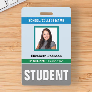 Customized Name and Photo | Student ID Card Badge