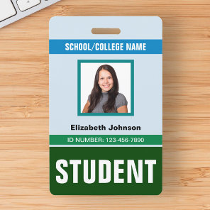 Customized Name and Photo | Student ID Card Badge