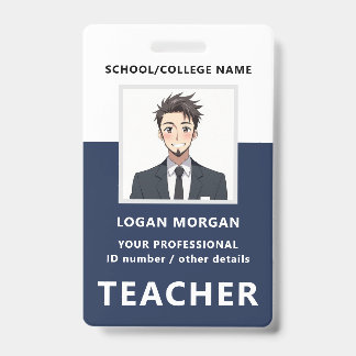 Customized Name and Photo | Teacher ID Card Badge
