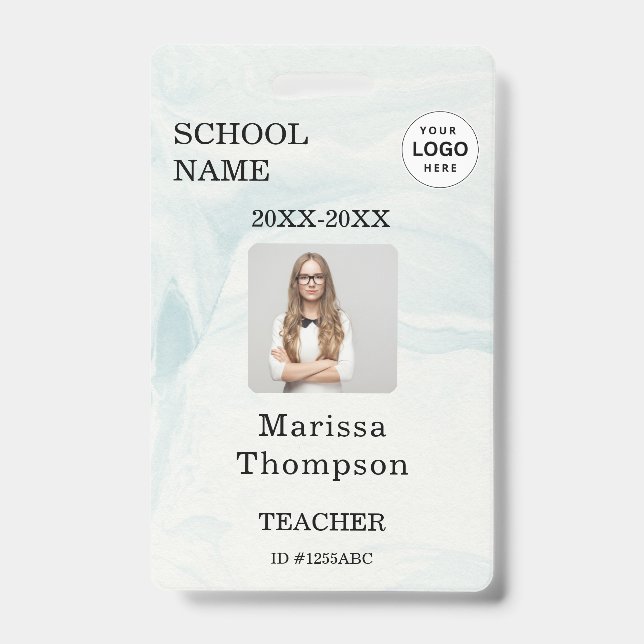 Customized Name and Photo Teacher ID Card Badge (Front)