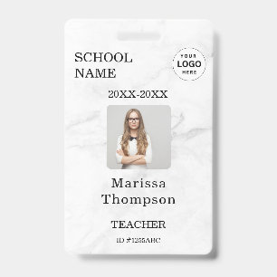 Customized Name and Photo Teacher ID Card Badge