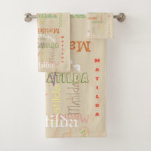 Customized Name Bath Towel Set-perfect for camp: