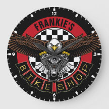 Customized NAME Biker Motorcycle Bike Shop Garage