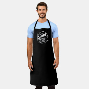 Customized Name Chef Black Apron