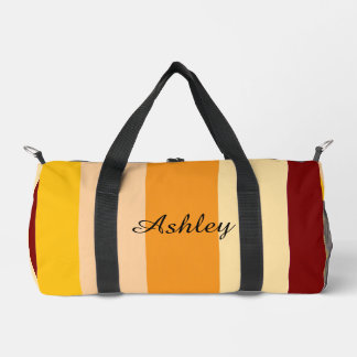 Customized Name Colourful Stylish Modern Elegant Duffle Bag