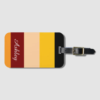 Customized Name Colourful Stylish Modern Elegant Luggage Tag