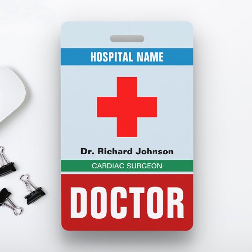 Customized Name Doctor ID Card Badge