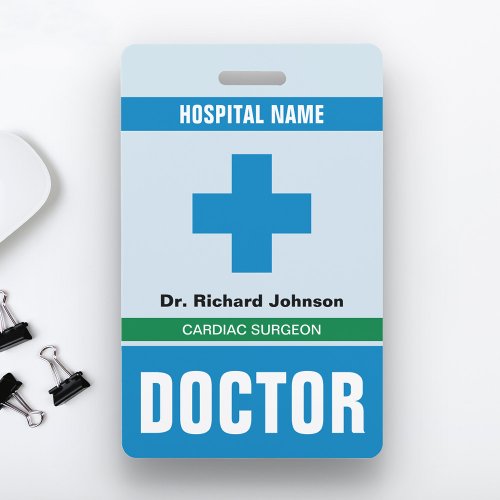 Customized Name Doctor ID Card Badge