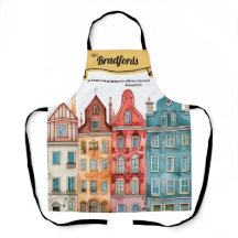 Customized Name Dutch Houses Apron with scripture