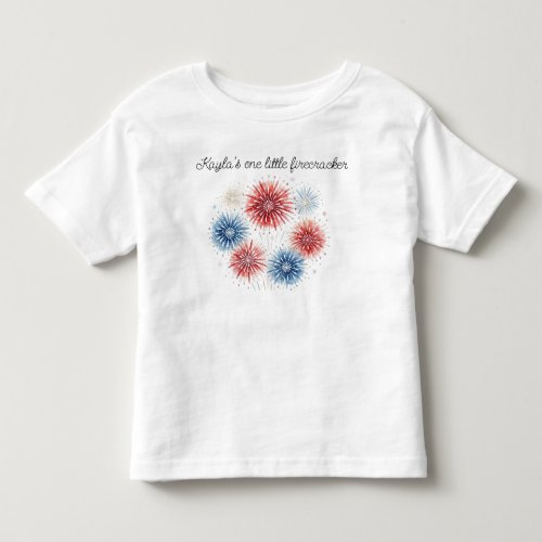 Customized Name Firecracker  Toddler T-shirt