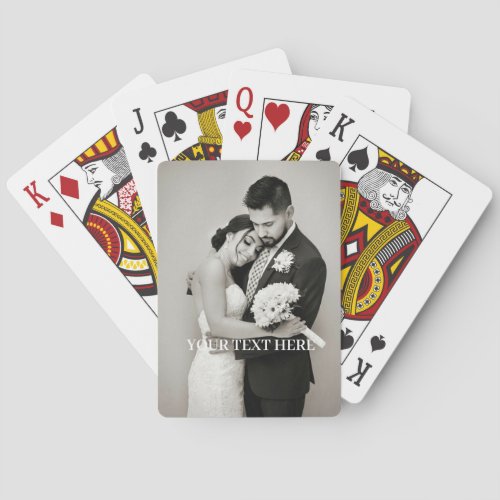 CUSTOMIZED NAME FULL VERTICAL PHOTO SCRIPT TEXT    POKER CARDS