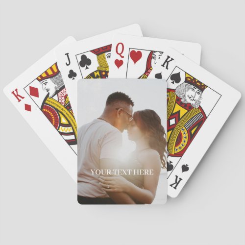 CUSTOMIZED NAME FULL VERTICAL PHOTO SCRIPT TEXT    POKER CARDS