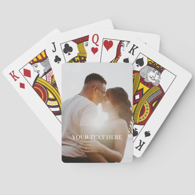 CUSTOMIZED NAME FULL VERTICAL PHOTO SCRIPT TEXT    POKER CARDS (Back)
