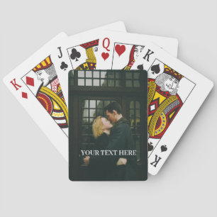 CUSTOMIZED NAME FULL VERTICAL PHOTO SCRIPT TEXT POKER CARDS