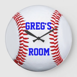 Customized Name Location Baseball Wall Clock