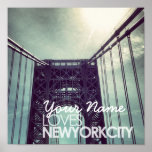 Customized Name Loves New York City Poster at Zazzle