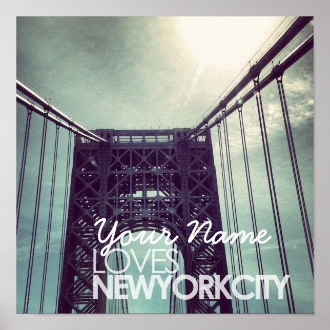 Customized Name Loves New York City Poster (Front)