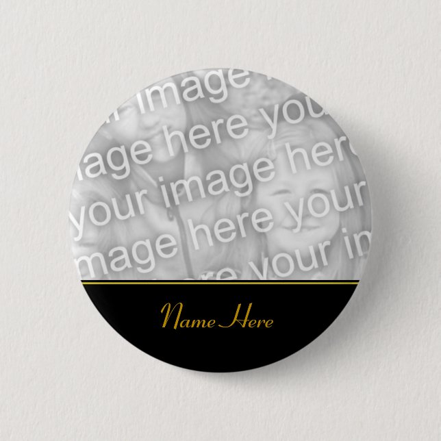 Customized Name Memorial Photo Button (Front)