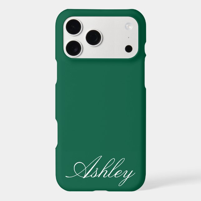 Customized Name Modern Stylish Minimal Monogram  iPhone Case (Back)