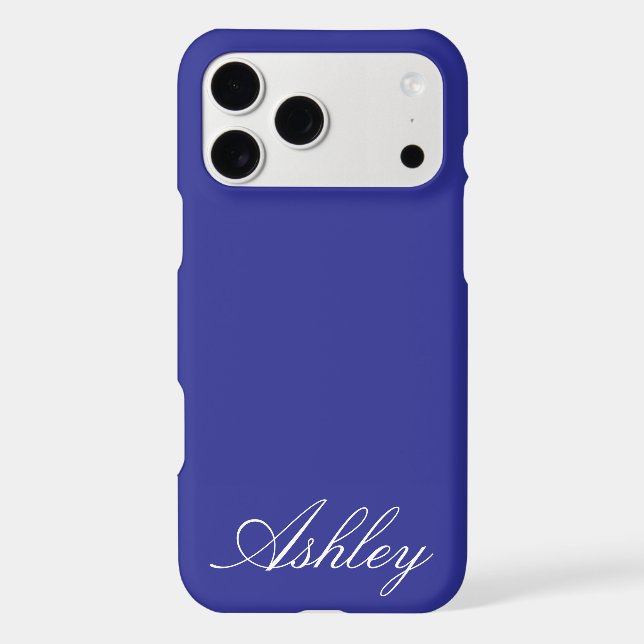 Customized Name Modern Stylish Minimal Monogram  Iphone Case (Back)