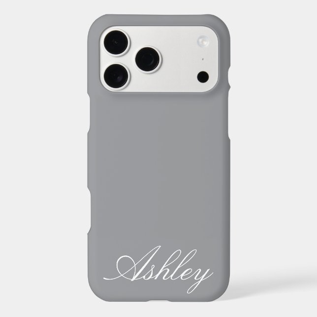 Customized Name Modern Stylish Minimal Monogram  iPhone Case (Back)