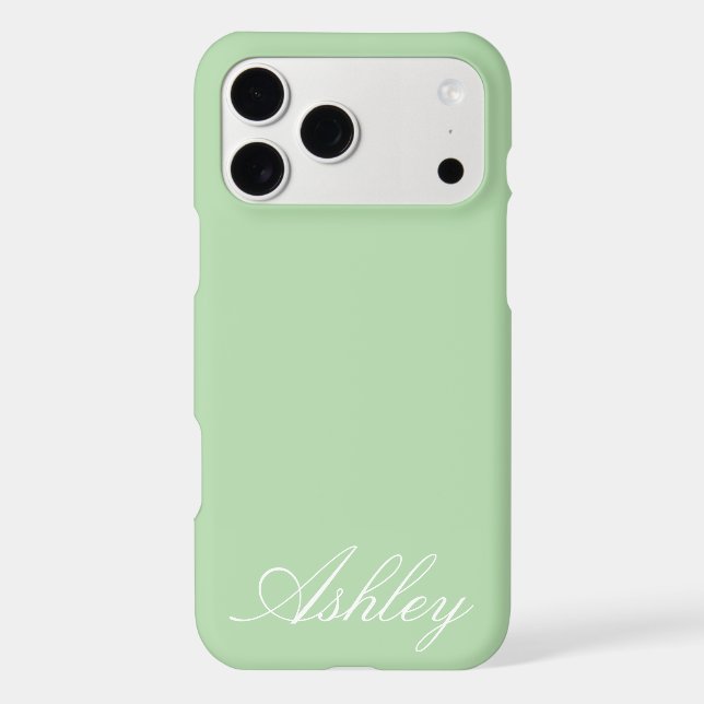 Customized Name Modern Stylish Minimal Monogram  iPhone Case (Back)
