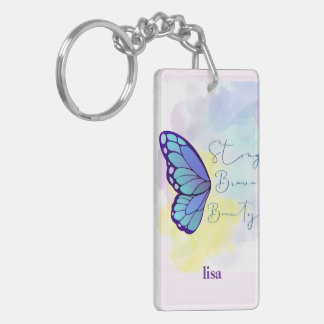 customized name modern women keychain