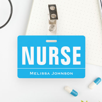 Customized Name Nurse Badge by ShabzDesigns at Zazzle