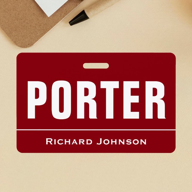 Customized Name Porter Badge (Creator Uploaded)