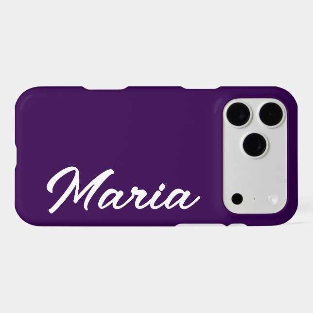CUSTOMIZED NAME SIMPLE STYLISH MODERN MINIMAL MONO iPhone CASE (Back Horizontal)