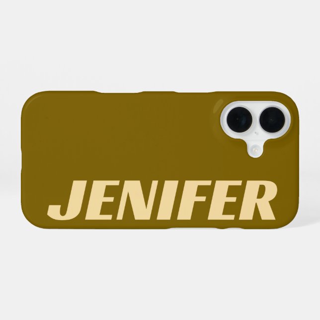 CUSTOMIZED NAME SIMPLE STYLISH MODERN MINIMAL MONO iPhone CASE (Back Horizontal)