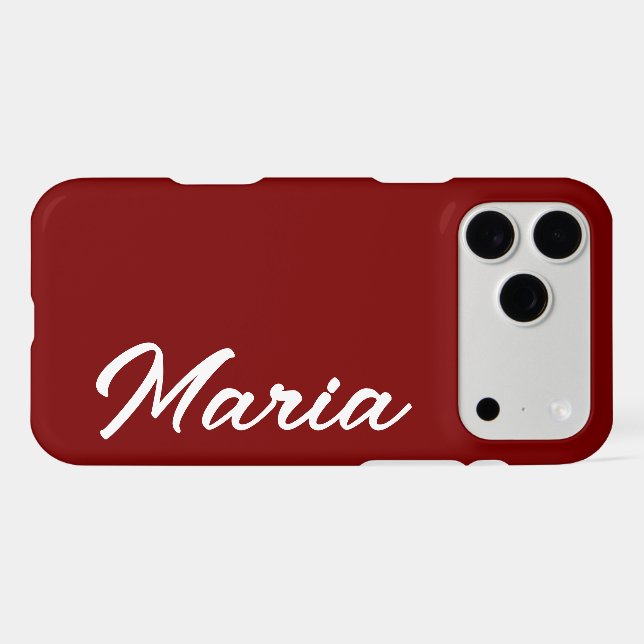 CUSTOMIZED NAME SIMPLE STYLISH MODERN MINIMAL MONO iPhone CASE (Back Horizontal)