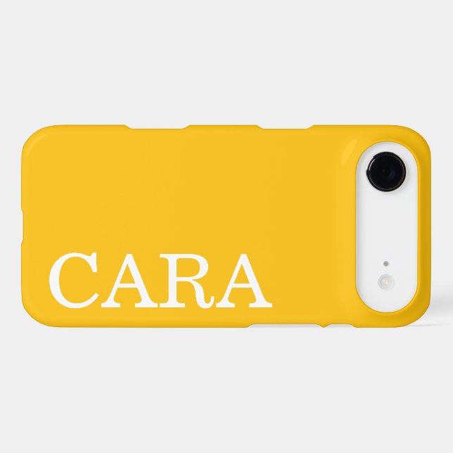 Customized Name Stylish Minimal Monogram Modern iPhone Case (Back Horizontal)