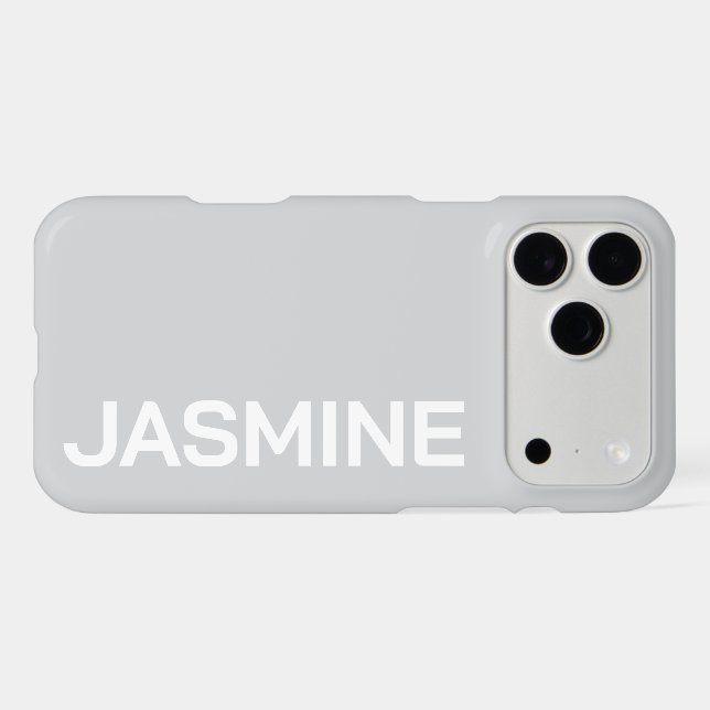 Customized Name Stylish Minimal Monogram Modern iPhone Case (Back Horizontal)