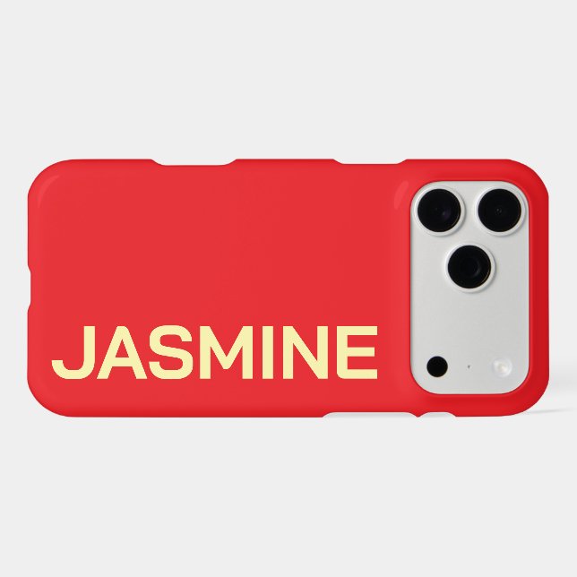 Customized Name Stylish Minimal Monogram Modern iPhone Case (Back Horizontal)