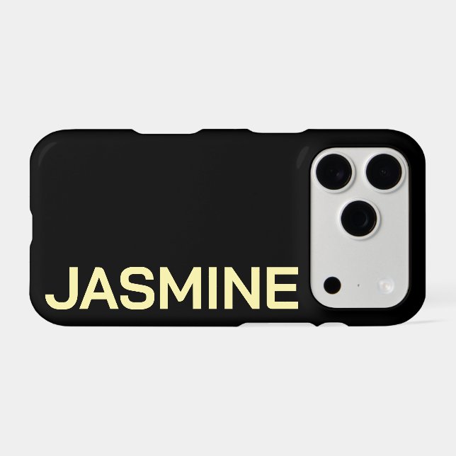 Customized Name Stylish Minimal Monogram Modern iPhone Case (Back Horizontal)