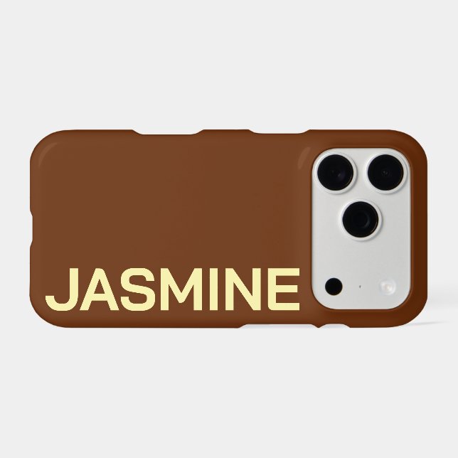 Customized Name Stylish Minimal Monogram Modern iPhone Case (Back Horizontal)