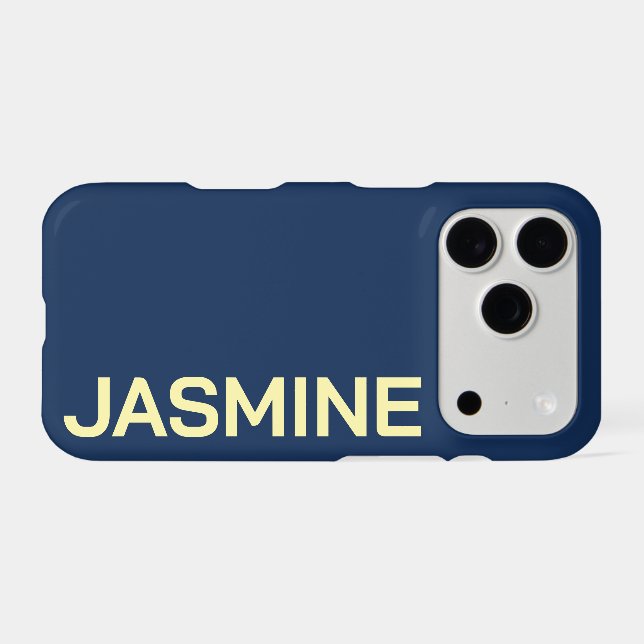 Customized Name Stylish Minimal Monogram Modern iPhone Case (Back Horizontal)