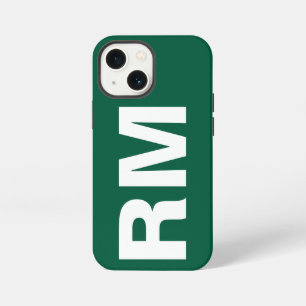 Customized Name Stylish Modern Elegant Dark Green iPhone 13 Mini Case