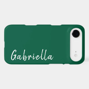 Customized Name Stylish Modern Minimal Dark Green iPhone 17 Air Case