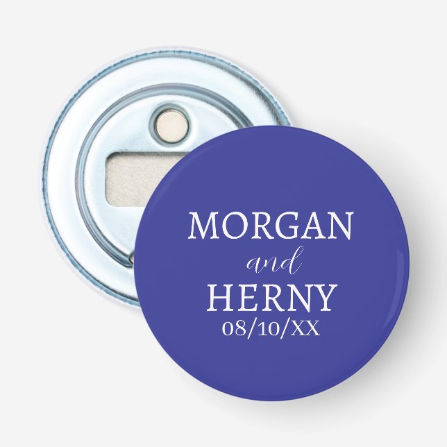 CUSTOMIZED NAME STYLISH MODERN WEDDING  BOTTLE OPENER (Front)