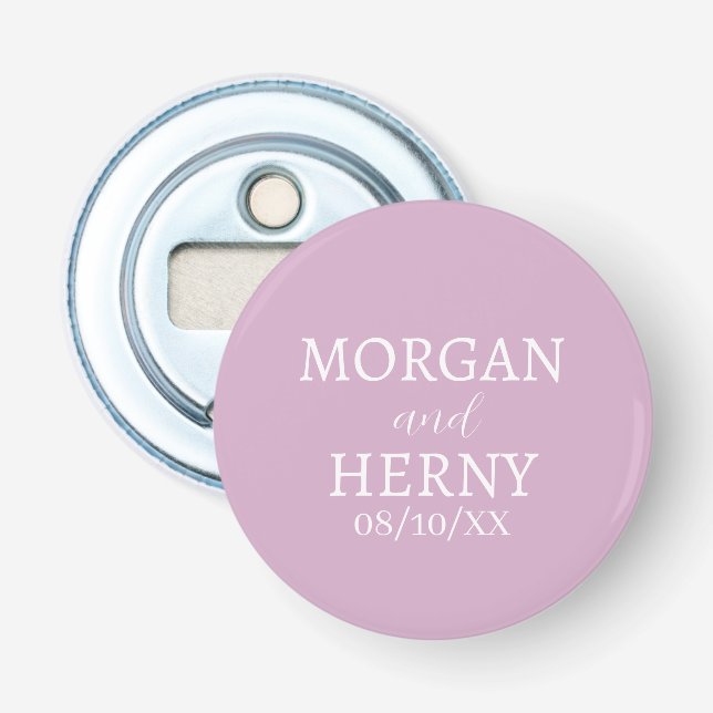 CUSTOMIZED NAME STYLISH MODERN WEDDING  BOTTLE OPENER (Front)