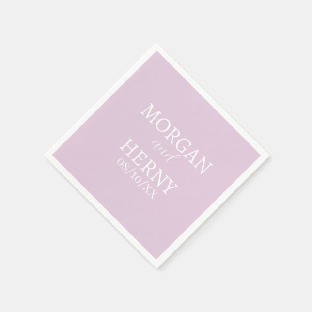 CUSTOMIZED NAME STYLISH MODERN WEDDING  NAPKINS (Corner)